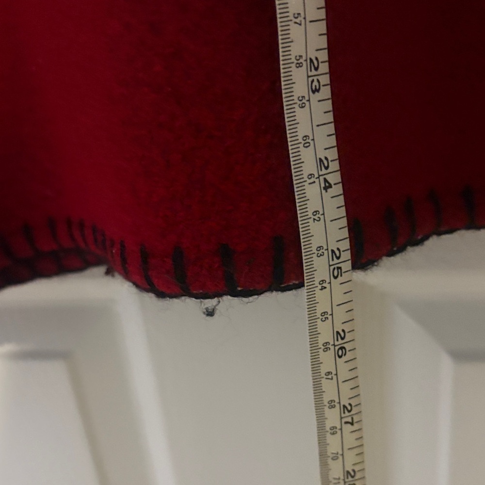 Worthington Red Boiled Wool Jacket with Black Stitching - Picture 8 of 8
